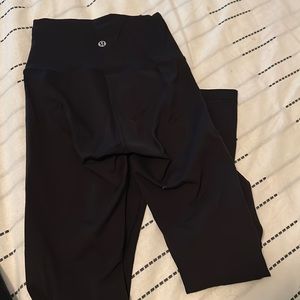 black lulu leggings